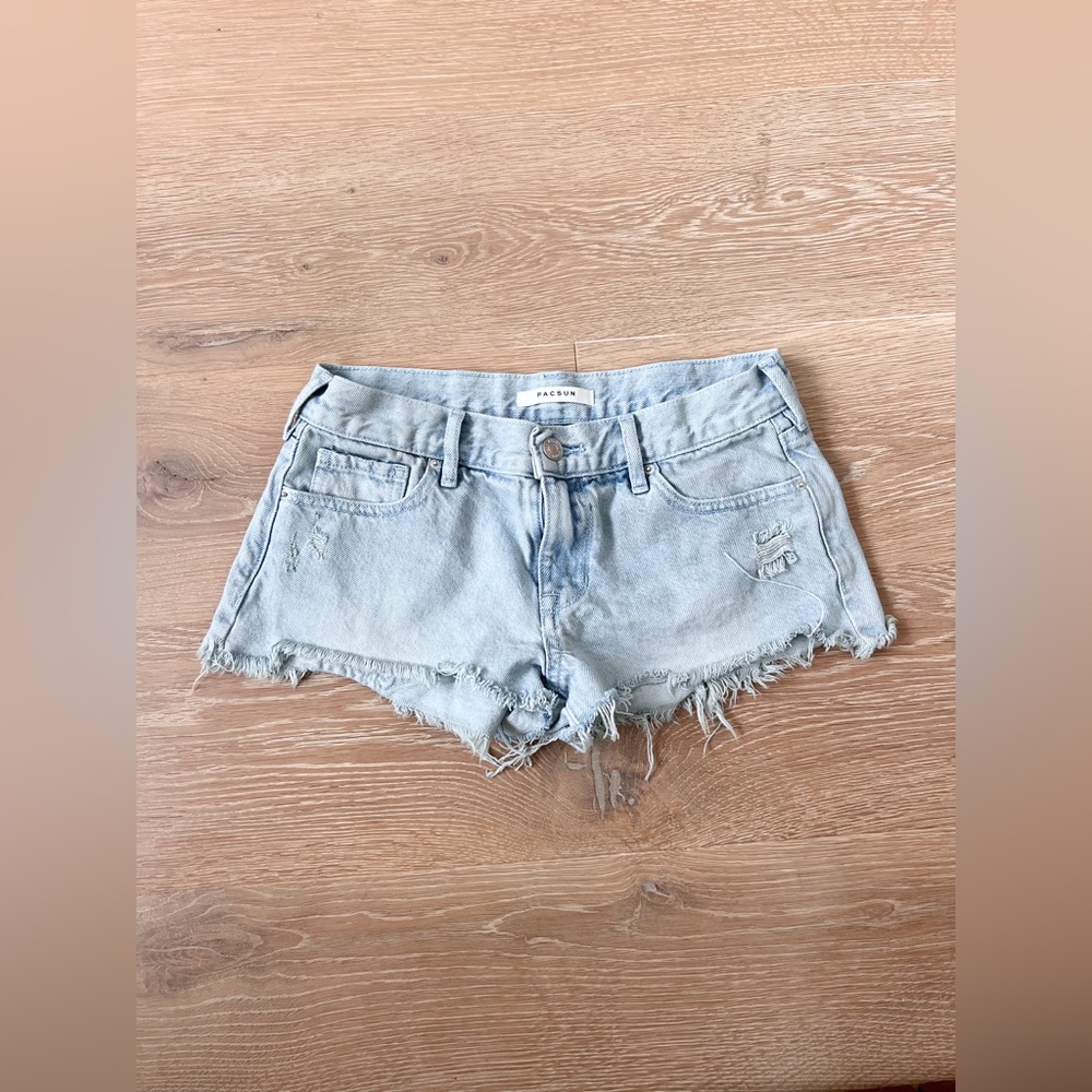 pacsun low rise jean shorts